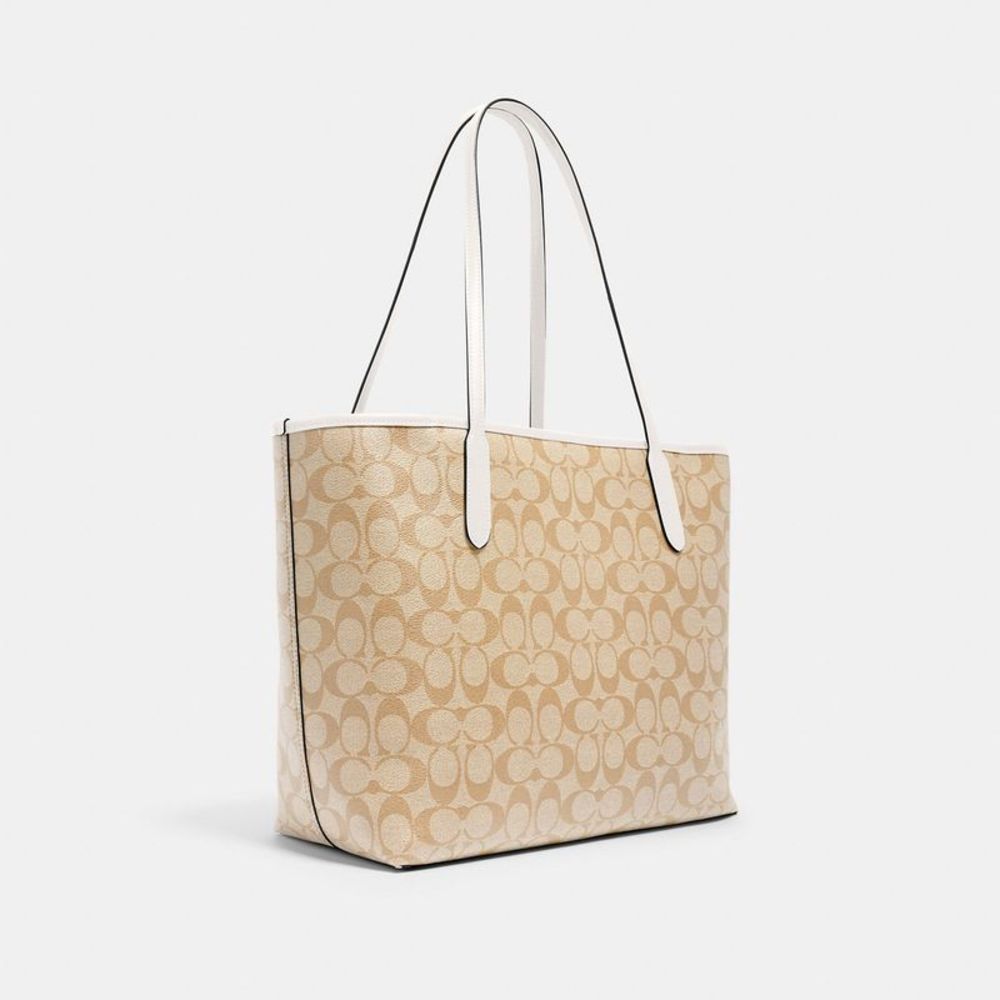 NWT Coach Outlet City Tote Bag In Signature Canvas - Picture 2 of 5